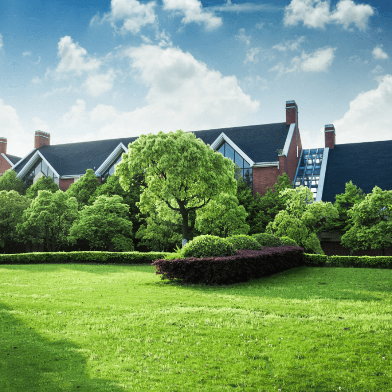 beautiful modern house in cement, view from the garden. beautiful modern house in cement, view from the garden.